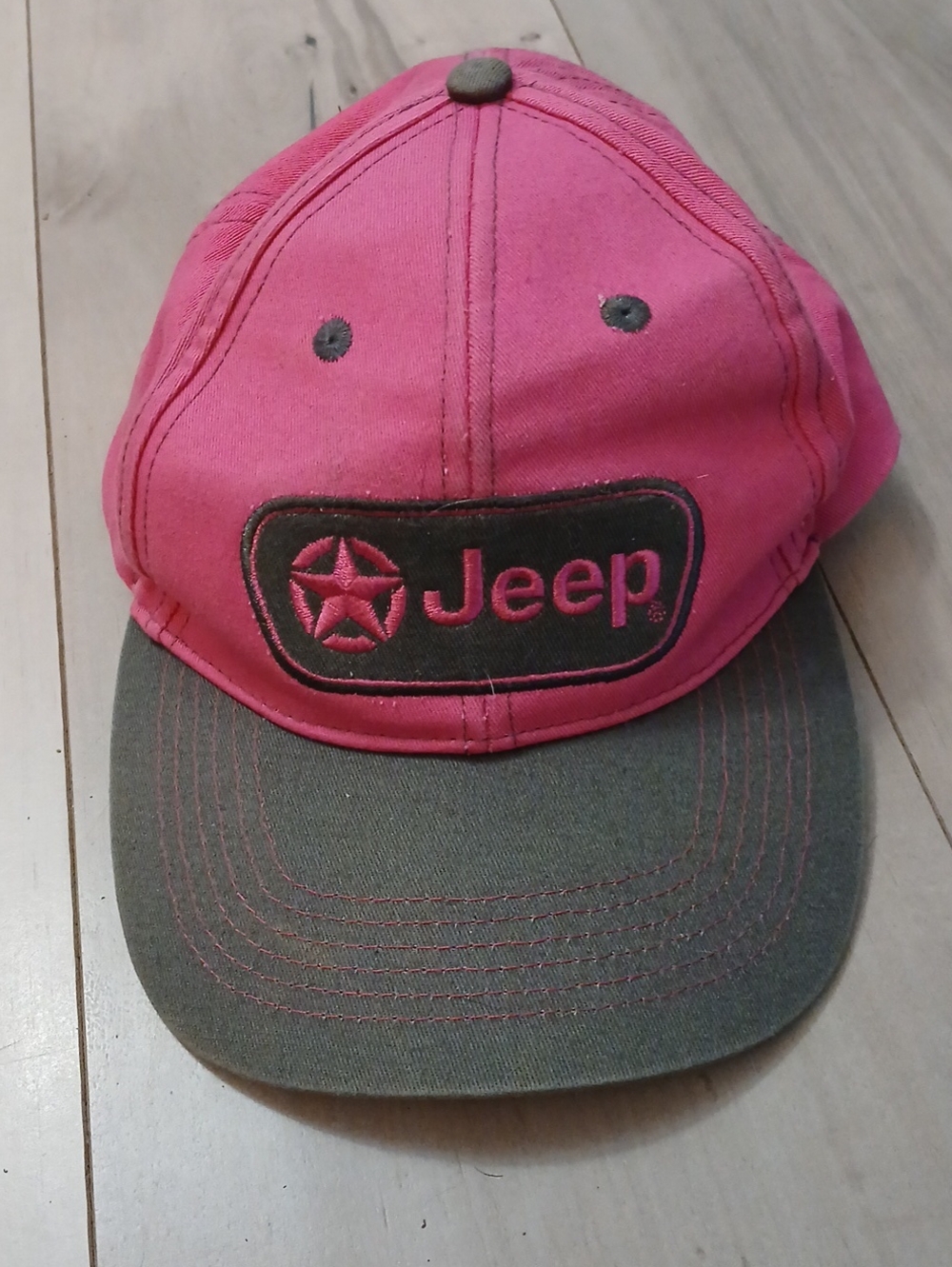 Jeep Pink and Gray Women's Logo Baseball Cap